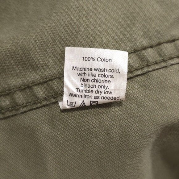 Madewell Women's Full Zip Drawstring Military Jacket Green Size XS Cotton Coat - Picture 10 of 10